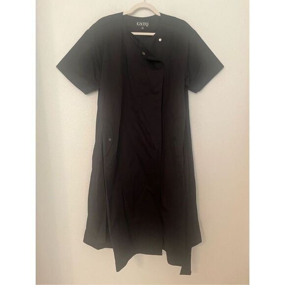 GSTQ Women's Convertible Trench Black Size Medium NEW NWT - Picture 4 of 10